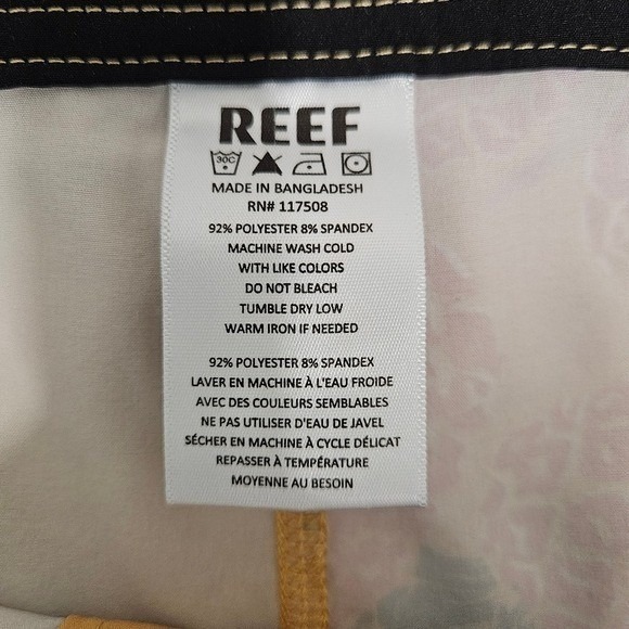 REEF Mens Carson Hawaiian Pineapple Stretch Board Shorts Surfer Waist 38  XL - Picture 9 of 10